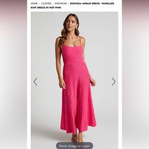 Showpo pink midi dress. SizeM (6)